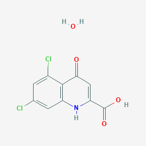 molecular formula C10H7Cl2NO4 B064912 5,7-二氯犬尿酸一水合物 CAS No. 190908-40-8