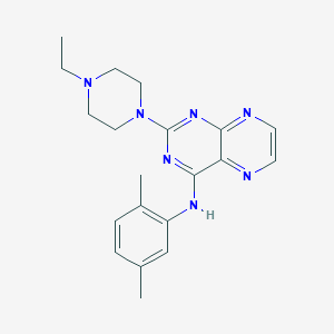 molecular formula C20H25N7 B6491215 N-(2,5-dimethylphenyl)-2-(4-ethylpiperazin-1-yl)pteridin-4-amine CAS No. 946298-01-7