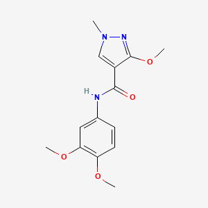 molecular formula C14H17N3O4 B6491221 N-(3,4-dimethoxyphenyl)-3-methoxy-1-methyl-1H-pyrazole-4-carboxamide CAS No. 1013758-12-7