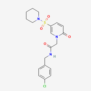 N-[(4-chlorophenyl)methyl]-2-[2-oxo-5-(piperidine-1-sulfonyl)-1,2-dihydropyridin-1-yl]acetamide
