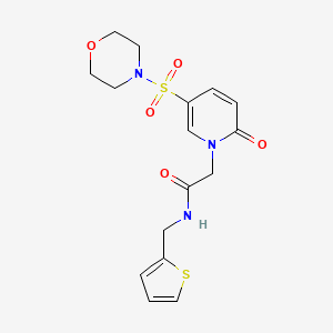 2-[5-(morpholine-4-sulfonyl)-2-oxo-1,2-dihydropyridin-1-yl]-N-[(thiophen-2-yl)methyl]acetamide