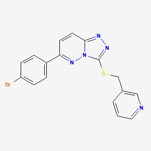 3-({[6-(4-bromophenyl)-[1,2,4]triazolo[4,3-b]pyridazin-3-yl]sulfanyl}methyl)pyridine