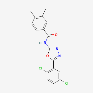 N-[5-(2,5-dichlorophenyl)-1,3,4-oxadiazol-2-yl]-3,4-dimethylbenzamide