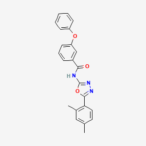 molecular formula C23H19N3O3 B6491421 N-[5-(2,4-dimethylphenyl)-1,3,4-oxadiazol-2-yl]-3-phenoxybenzamide CAS No. 891113-84-1
