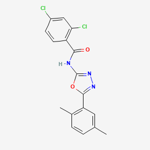 molecular formula C17H13Cl2N3O2 B6491433 2,4-dichloro-N-[5-(2,5-dimethylphenyl)-1,3,4-oxadiazol-2-yl]benzamide CAS No. 891117-78-5