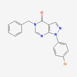 molecular formula C18H13BrN4O B6491479 5-benzyl-1-(4-bromophenyl)-1H,4H,5H-pyrazolo[3,4-d]pyrimidin-4-one CAS No. 1326816-56-1