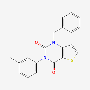 molecular formula C20H16N2O2S B6491501 1-benzyl-3-(3-methylphenyl)-1H,2H,3H,4H-thieno[3,2-d]pyrimidine-2,4-dione CAS No. 1326897-63-5