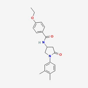 molecular formula C21H24N2O3 B6491538 N-[1-(3,4-dimethylphenyl)-5-oxopyrrolidin-3-yl]-4-ethoxybenzamide CAS No. 898462-13-0