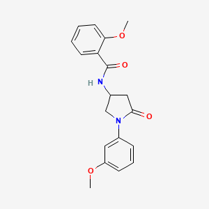 molecular formula C19H20N2O4 B6491578 2-methoxy-N-[1-(3-methoxyphenyl)-5-oxopyrrolidin-3-yl]benzamide CAS No. 905681-23-4