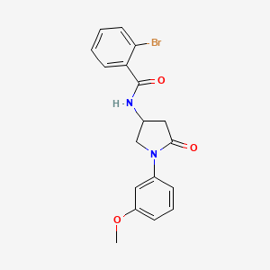 2-bromo-N-[1-(3-methoxyphenyl)-5-oxopyrrolidin-3-yl]benzamide