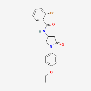 molecular formula C19H19BrN2O3 B6491591 2-bromo-N-[1-(4-ethoxyphenyl)-5-oxopyrrolidin-3-yl]benzamide CAS No. 905659-18-9