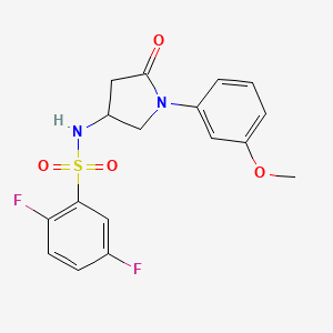 molecular formula C17H16F2N2O4S B6491657 2,5-difluoro-N-[1-(3-methoxyphenyl)-5-oxopyrrolidin-3-yl]benzene-1-sulfonamide CAS No. 905685-54-3