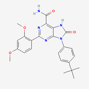 9-(4-tert-butylphenyl)-2-(2,4-dimethoxyphenyl)-8-oxo-8,9-dihydro-7H-purine-6-carboxamide