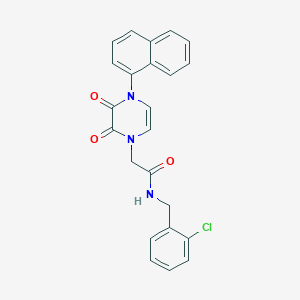 molecular formula C23H18ClN3O3 B6491789 N-[(2-chlorophenyl)methyl]-2-[4-(naphthalen-1-yl)-2,3-dioxo-1,2,3,4-tetrahydropyrazin-1-yl]acetamide CAS No. 898409-12-6