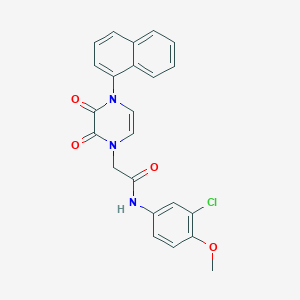 N-(3-chloro-4-methoxyphenyl)-2-[4-(naphthalen-1-yl)-2,3-dioxo-1,2,3,4-tetrahydropyrazin-1-yl]acetamide