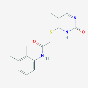 molecular formula C15H17N3O2S B6491815 N-(2,3-dimethylphenyl)-2-[(5-methyl-2-oxo-1,2-dihydropyrimidin-4-yl)sulfanyl]acetamide CAS No. 898421-62-0