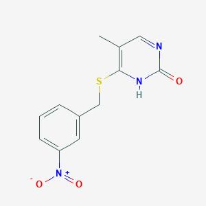 molecular formula C12H11N3O3S B6491830 5-methyl-4-{[(3-nitrophenyl)methyl]sulfanyl}-1,2-dihydropyrimidin-2-one CAS No. 898421-79-9