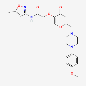 molecular formula C23H26N4O6 B6491879 2-[(6-{[4-(4-methoxyphenyl)piperazin-1-yl]methyl}-4-oxo-4H-pyran-3-yl)oxy]-N-(5-methyl-1,2-oxazol-3-yl)acetamide CAS No. 906151-14-2