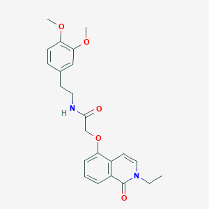 molecular formula C23H26N2O5 B6491911 N-[2-(3,4-dimethoxyphenyl)ethyl]-2-[(2-ethyl-1-oxo-1,2-dihydroisoquinolin-5-yl)oxy]acetamide CAS No. 898457-21-1
