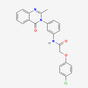 2-(4-chlorophenoxy)-N-[3-(2-methyl-4-oxo-3,4-dihydroquinazolin-3-yl)phenyl]acetamide