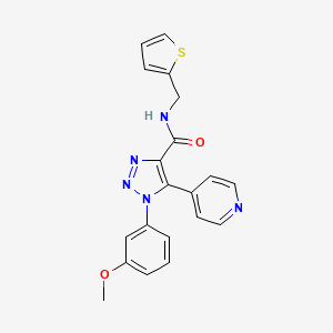 molecular formula C20H17N5O2S B6491965 1-(3-methoxyphenyl)-5-(pyridin-4-yl)-N-[(thiophen-2-yl)methyl]-1H-1,2,3-triazole-4-carboxamide CAS No. 1326877-65-9