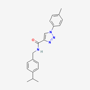molecular formula C20H22N4O B6491978 1-(4-methylphenyl)-N-{[4-(propan-2-yl)phenyl]methyl}-1H-1,2,3-triazole-4-carboxamide CAS No. 1326866-61-8