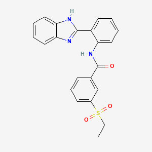 molecular formula C22H19N3O3S B6491989 N-[2-(1H-1,3-benzodiazol-2-yl)phenyl]-3-(ethanesulfonyl)benzamide CAS No. 898459-40-0