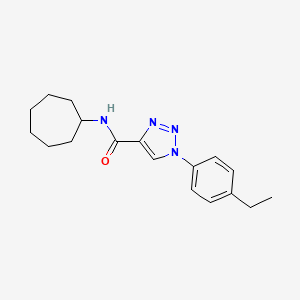 molecular formula C18H24N4O B6492008 N-cycloheptyl-1-(4-ethylphenyl)-1H-1,2,3-triazole-4-carboxamide CAS No. 1326856-00-1