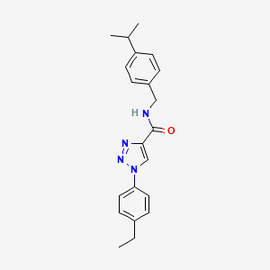 molecular formula C21H24N4O B6492018 1-(4-ethylphenyl)-N-{[4-(propan-2-yl)phenyl]methyl}-1H-1,2,3-triazole-4-carboxamide CAS No. 1326881-55-3