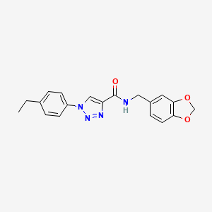 molecular formula C19H18N4O3 B6492026 N-[(2H-1,3-benzodioxol-5-yl)methyl]-1-(4-ethylphenyl)-1H-1,2,3-triazole-4-carboxamide CAS No. 1326856-03-4