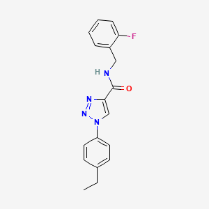 molecular formula C18H17FN4O B6492031 1-(4-ethylphenyl)-N-[(2-fluorophenyl)methyl]-1H-1,2,3-triazole-4-carboxamide CAS No. 1326929-80-9