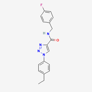 molecular formula C18H17FN4O B6492036 1-(4-ethylphenyl)-N-[(4-fluorophenyl)methyl]-1H-1,2,3-triazole-4-carboxamide CAS No. 1326880-18-5