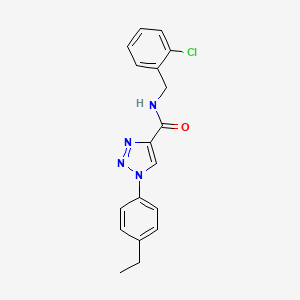 molecular formula C18H17ClN4O B6492041 N-[(2-chlorophenyl)methyl]-1-(4-ethylphenyl)-1H-1,2,3-triazole-4-carboxamide CAS No. 1326910-58-0