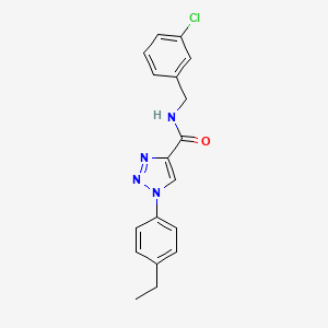molecular formula C18H17ClN4O B6492043 N-[(3-chlorophenyl)methyl]-1-(4-ethylphenyl)-1H-1,2,3-triazole-4-carboxamide CAS No. 1326918-90-4