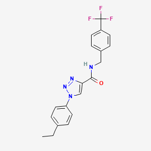 molecular formula C19H17F3N4O B6492056 1-(4-ethylphenyl)-N-{[4-(trifluoromethyl)phenyl]methyl}-1H-1,2,3-triazole-4-carboxamide CAS No. 1326929-85-4