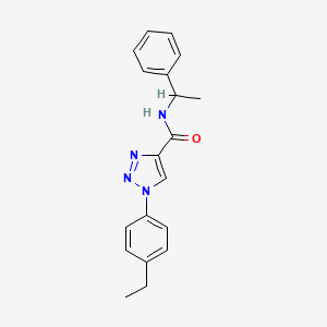molecular formula C19H20N4O B6492070 1-(4-ethylphenyl)-N-(1-phenylethyl)-1H-1,2,3-triazole-4-carboxamide CAS No. 1326939-62-1