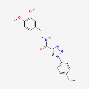 molecular formula C21H24N4O3 B6492074 N-[2-(3,4-dimethoxyphenyl)ethyl]-1-(4-ethylphenyl)-1H-1,2,3-triazole-4-carboxamide CAS No. 1326854-85-6