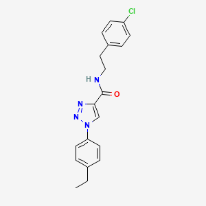 molecular formula C19H19ClN4O B6492082 N-[2-(4-chlorophenyl)ethyl]-1-(4-ethylphenyl)-1H-1,2,3-triazole-4-carboxamide CAS No. 1326918-96-0