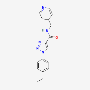 molecular formula C17H17N5O B6492088 1-(4-ethylphenyl)-N-[(pyridin-4-yl)methyl]-1H-1,2,3-triazole-4-carboxamide CAS No. 1326939-69-8
