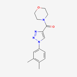 molecular formula C15H18N4O2 B6492129 4-[1-(3,4-dimethylphenyl)-1H-1,2,3-triazole-4-carbonyl]morpholine CAS No. 1326906-85-7