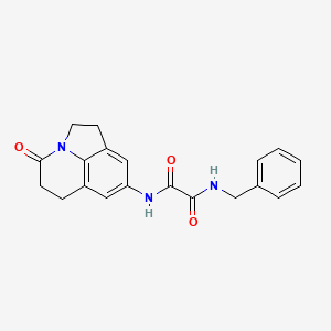 N'-benzyl-N-{11-oxo-1-azatricyclo[6.3.1.0^{4,12}]dodeca-4(12),5,7-trien-6-yl}ethanediamide