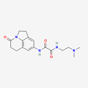 N-[2-(dimethylamino)ethyl]-N'-{11-oxo-1-azatricyclo[6.3.1.0^{4,12}]dodeca-4(12),5,7-trien-6-yl}ethanediamide