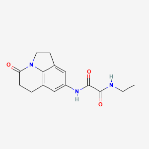 molecular formula C15H17N3O3 B6492169 N-ethyl-N'-{11-oxo-1-azatricyclo[6.3.1.0^{4,12}]dodeca-4(12),5,7-trien-6-yl}ethanediamide CAS No. 898435-68-2