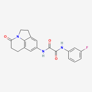 molecular formula C19H16FN3O3 B6492172 N'-(3-fluorophenyl)-N-{11-oxo-1-azatricyclo[6.3.1.0^{4,12}]dodeca-4(12),5,7-trien-6-yl}ethanediamide CAS No. 898435-76-2