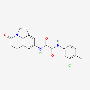N'-(3-chloro-4-methylphenyl)-N-{11-oxo-1-azatricyclo[6.3.1.0^{4,12}]dodeca-4(12),5,7-trien-6-yl}ethanediamide
