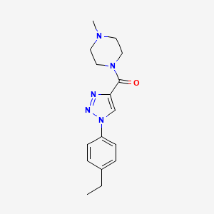 molecular formula C16H21N5O B6492184 1-[1-(4-ethylphenyl)-1H-1,2,3-triazole-4-carbonyl]-4-methylpiperazine CAS No. 1326920-15-3