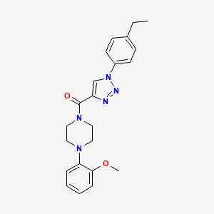 molecular formula C22H25N5O2 B6492196 1-[1-(4-ethylphenyl)-1H-1,2,3-triazole-4-carbonyl]-4-(2-methoxyphenyl)piperazine CAS No. 1326892-20-9