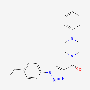 molecular formula C21H23N5O B6492209 1-[1-(4-ethylphenyl)-1H-1,2,3-triazole-4-carbonyl]-4-phenylpiperazine CAS No. 1326841-49-9