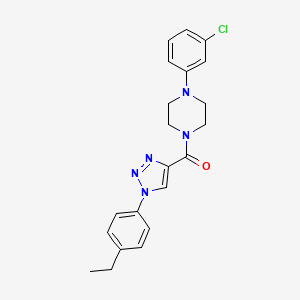 molecular formula C21H22ClN5O B6492214 1-(3-chlorophenyl)-4-[1-(4-ethylphenyl)-1H-1,2,3-triazole-4-carbonyl]piperazine CAS No. 1326936-37-1