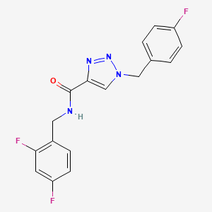 molecular formula C17H13F3N4O B6492224 N-[(2,4-difluorophenyl)methyl]-1-[(4-fluorophenyl)methyl]-1H-1,2,3-triazole-4-carboxamide CAS No. 1326861-41-9